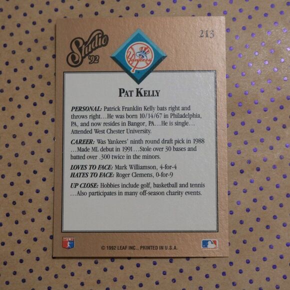 Pat Kelly #213 Baseball Card - Picture 2 of 2